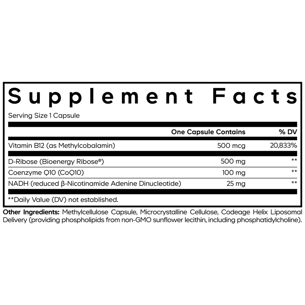 Liposomal NADH, 60 Capsules