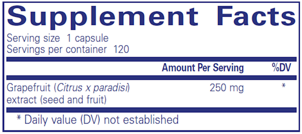 Grapefruit Seed Extract, 120 Capsules , Brand_Pure Encapsulations caps Emersons