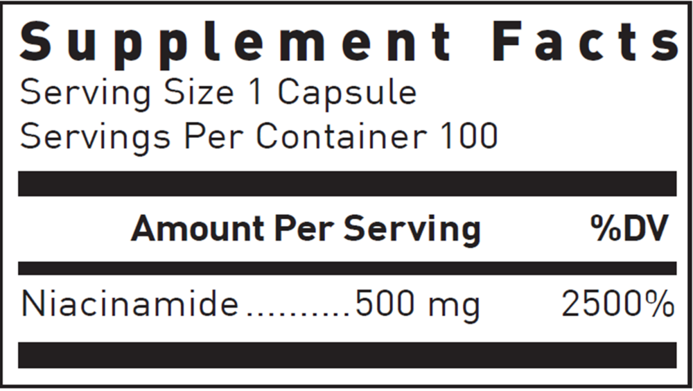 Niacinamide 500mg, 100 Capsules