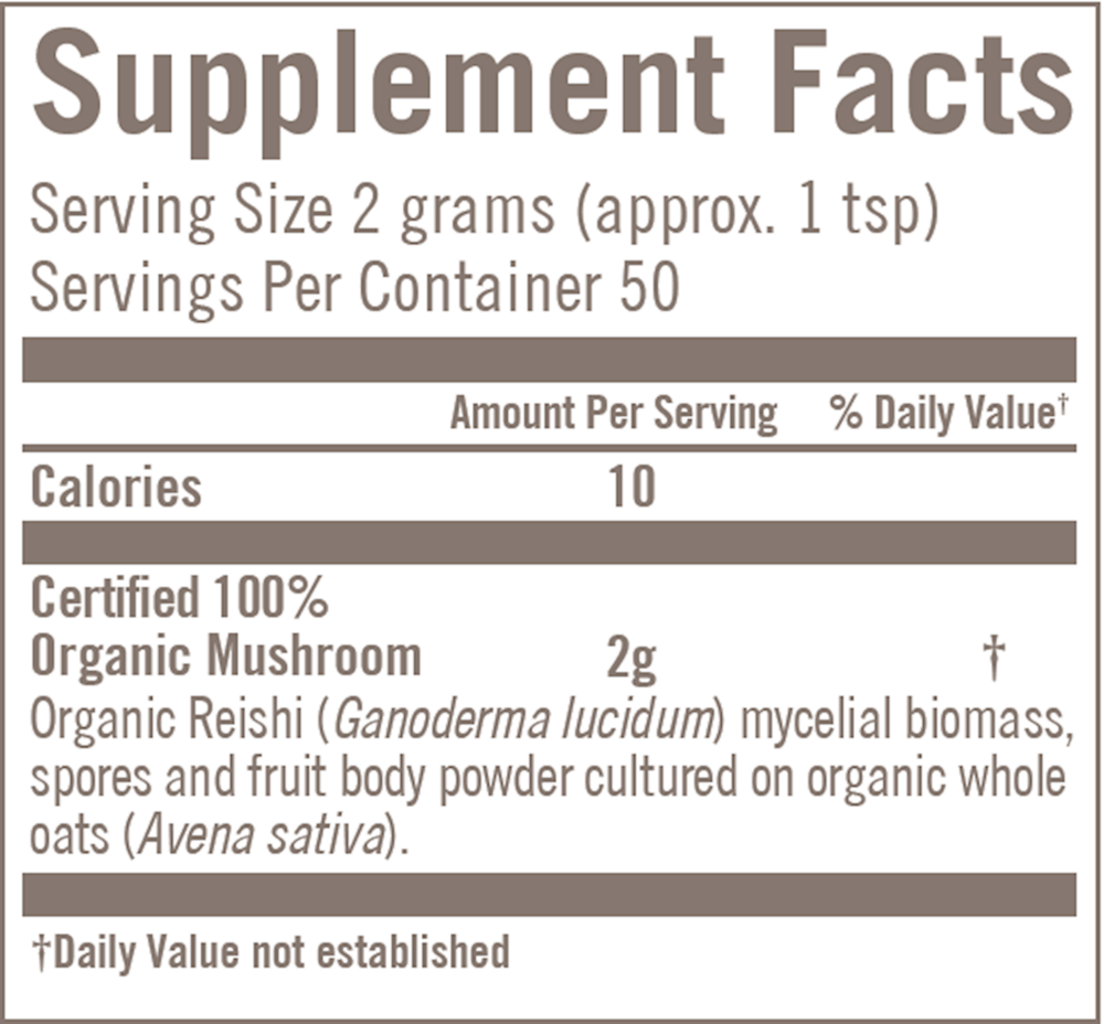 Reishi Mushroom Powder, 3.57 Oz (100 g) Powder , Brand_OM Organic Mushroom Nutrition Form_Powder Size_3.57 Oz