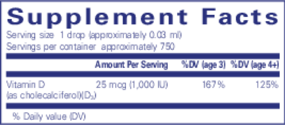 Vitamin D3 liquid , Pure