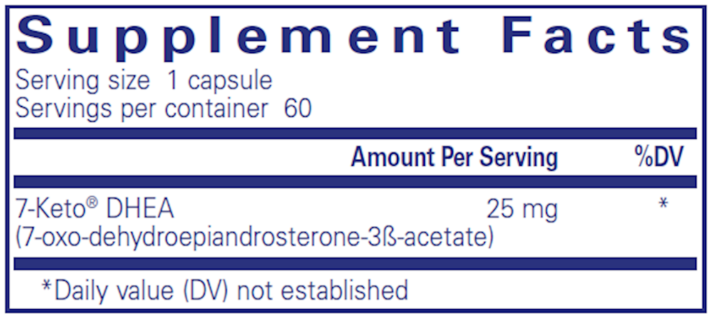 7-Keto DHEA 25mg, 60 Capsules , Brand_Pure Encapsulations Form_Capsules Requires Consultation Size_60 Capsules