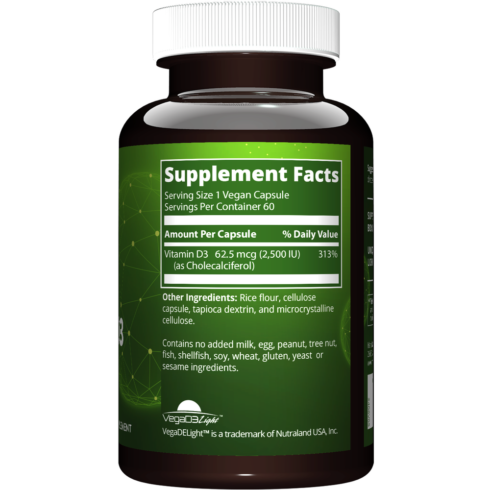 Vegan Vitamin D3 2500IU, 60 capsules