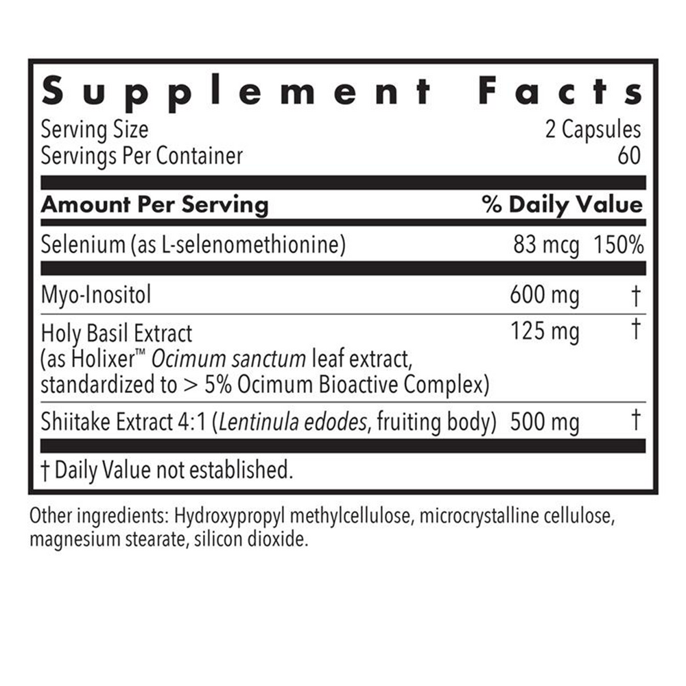 Allergy Research Group Thyroid Zen Defense - supplement facts label