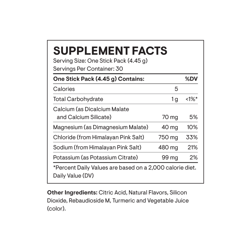 Daily Electrolytes Stick Packs Grapefruit, 30 Packets , Brand_Thorne Research Form_Packets Size_30 Packets