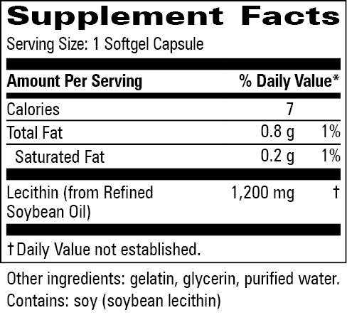 Lecithin 1200mg, 100 Softgel Capsules , Brand_Progressive Labs Form_Softgels Requires Consultation Size_100 Softgel Capsules softgels