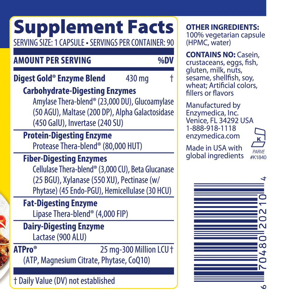 Digest Gold™ with ATPro™, 90 Capsules