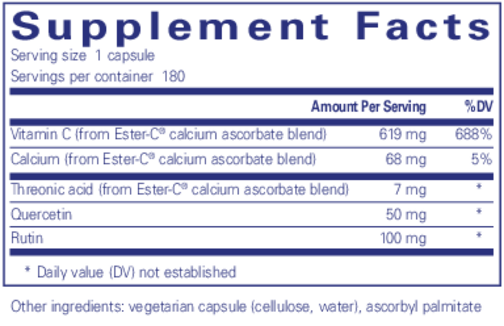 Essential-C & flavonoids, 90 Capsules , Brand_Pure Encapsulations caps Emersons