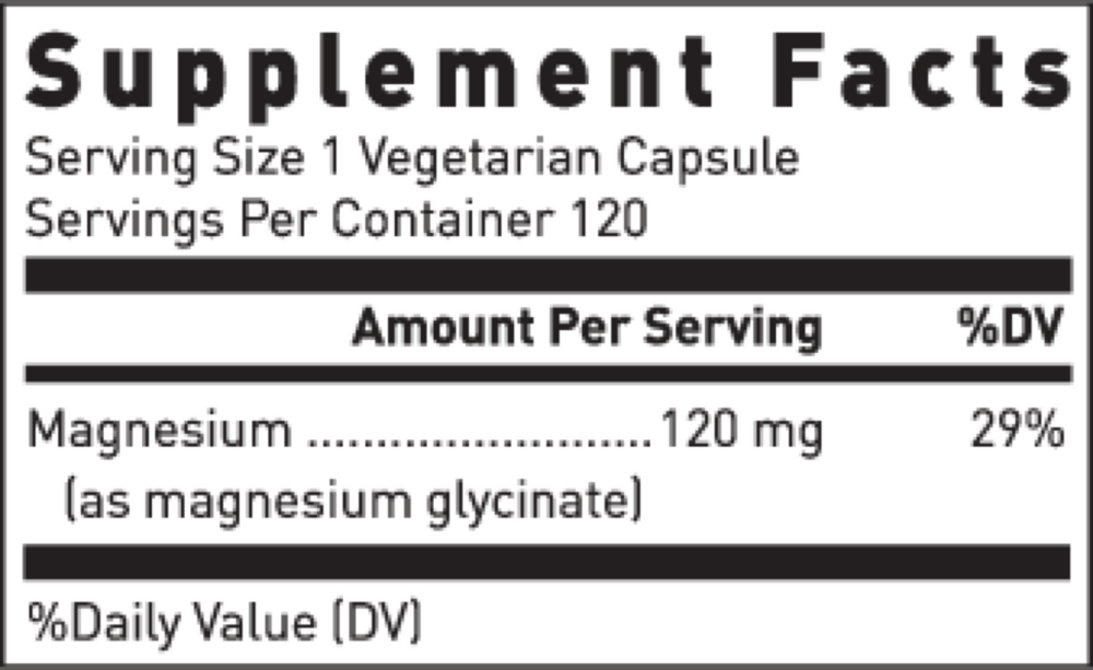Magnesium Glycinate, 120 Capsules