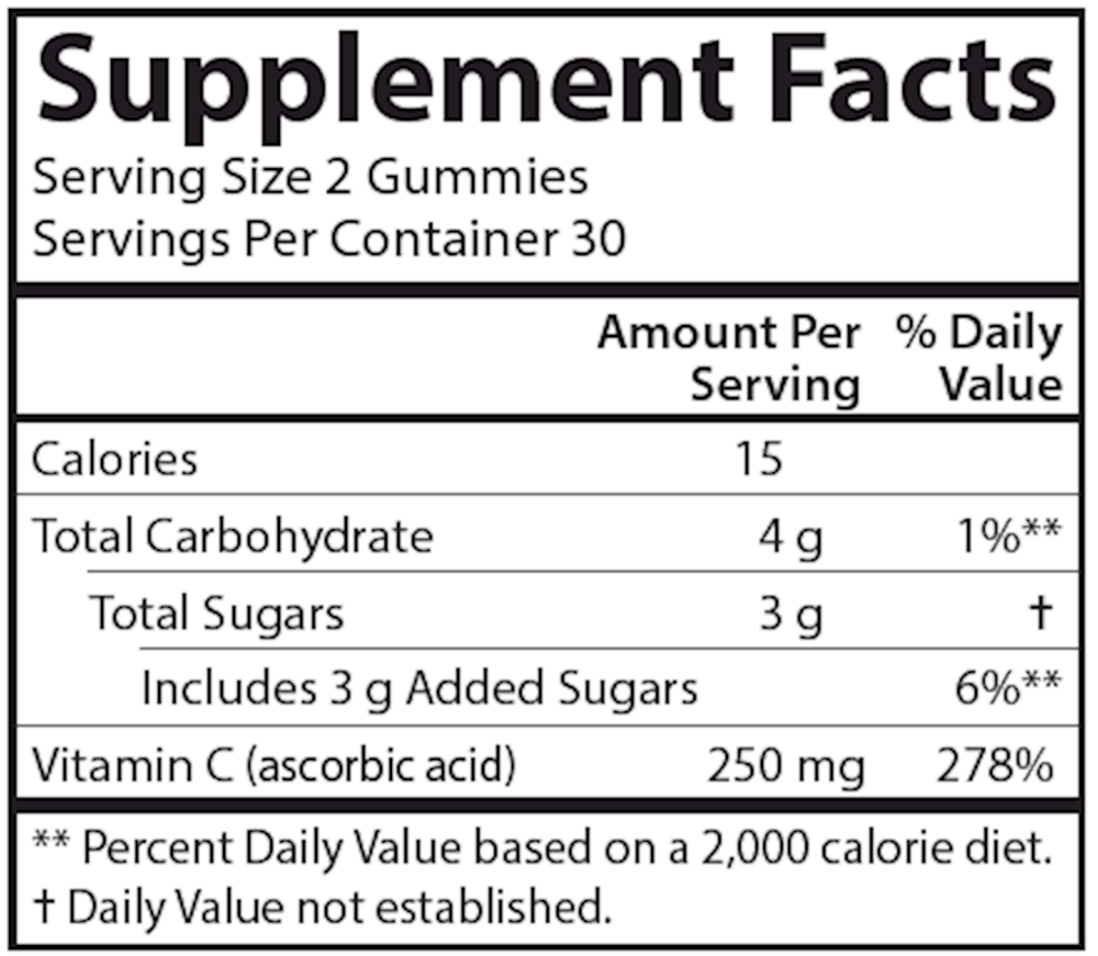 Vitamin C Gummies, 60 Gummies