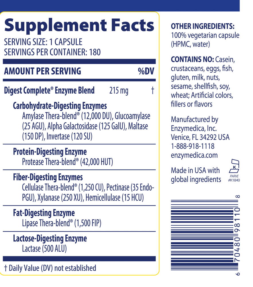 Digest Complete, 180 Capsules