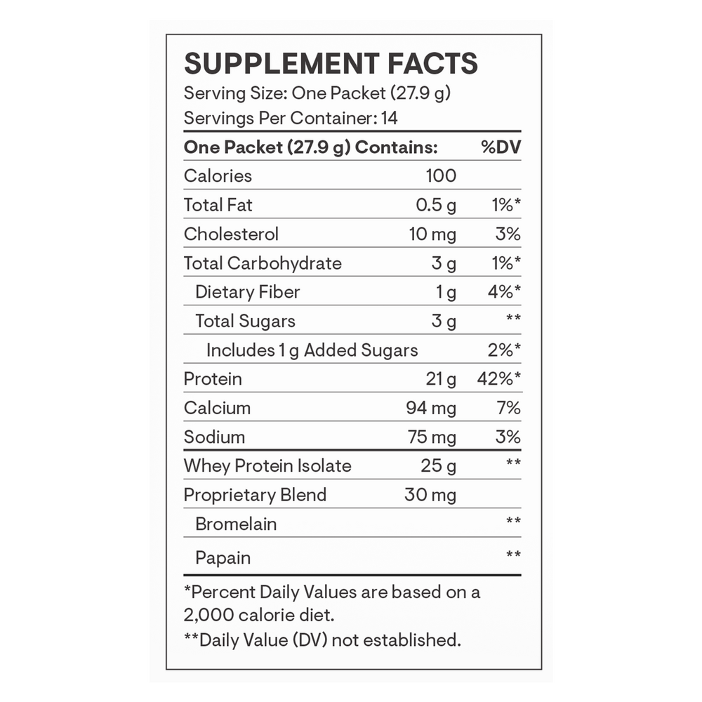 Whey Protein Isolate Vanilla Flavored, 14 Packets , Brand_Thorne Research Form_Packets Size_14 Packets