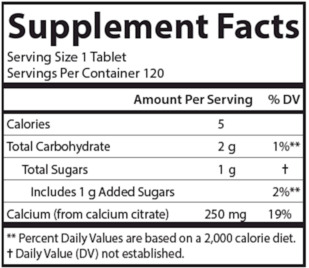Chewable Calcium Citrate, 120 Tablets