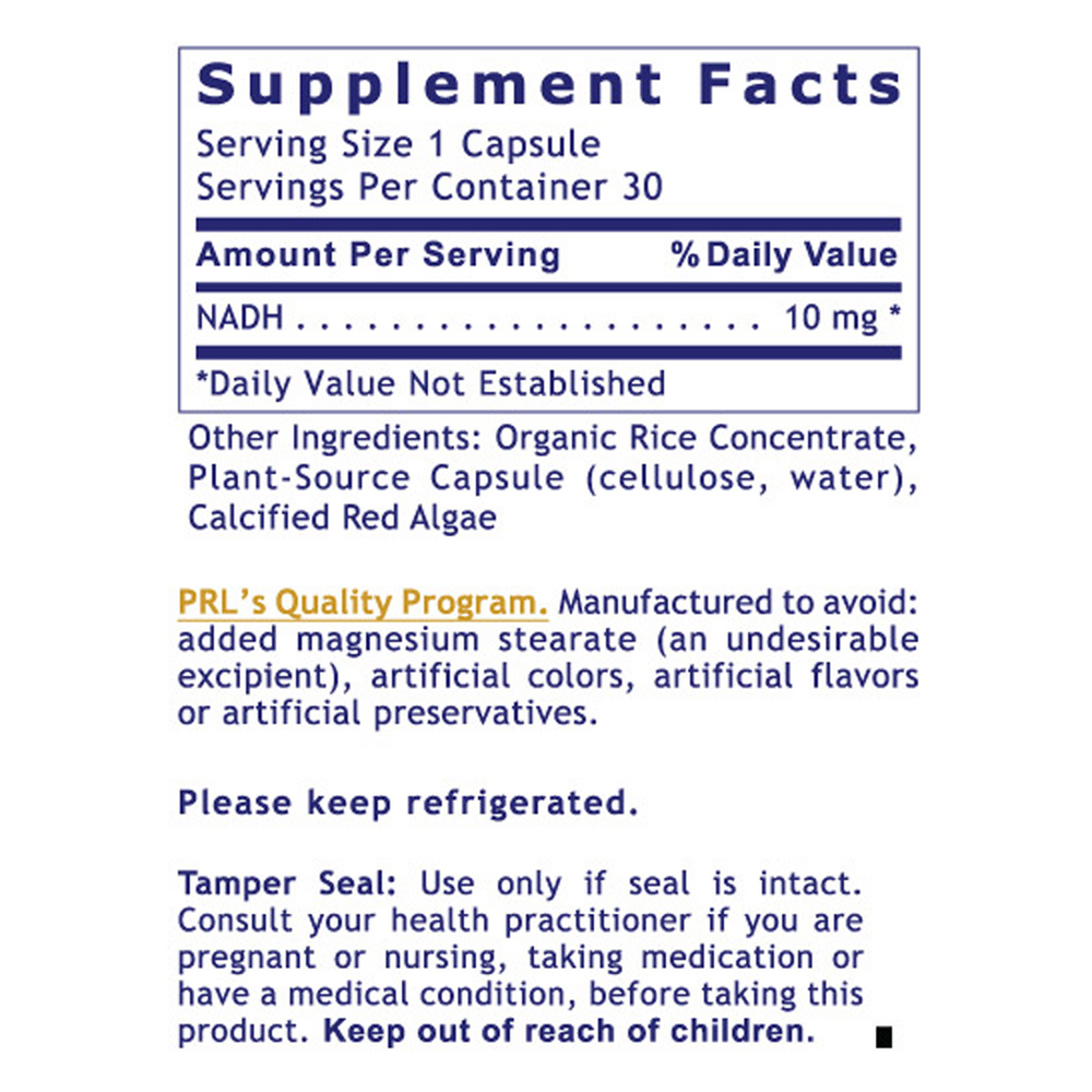 Premier NADH, 30 Capsules , Brand_Premier Research Labs capsules Form_Capsules Requires Consultation Size_30 Capsules