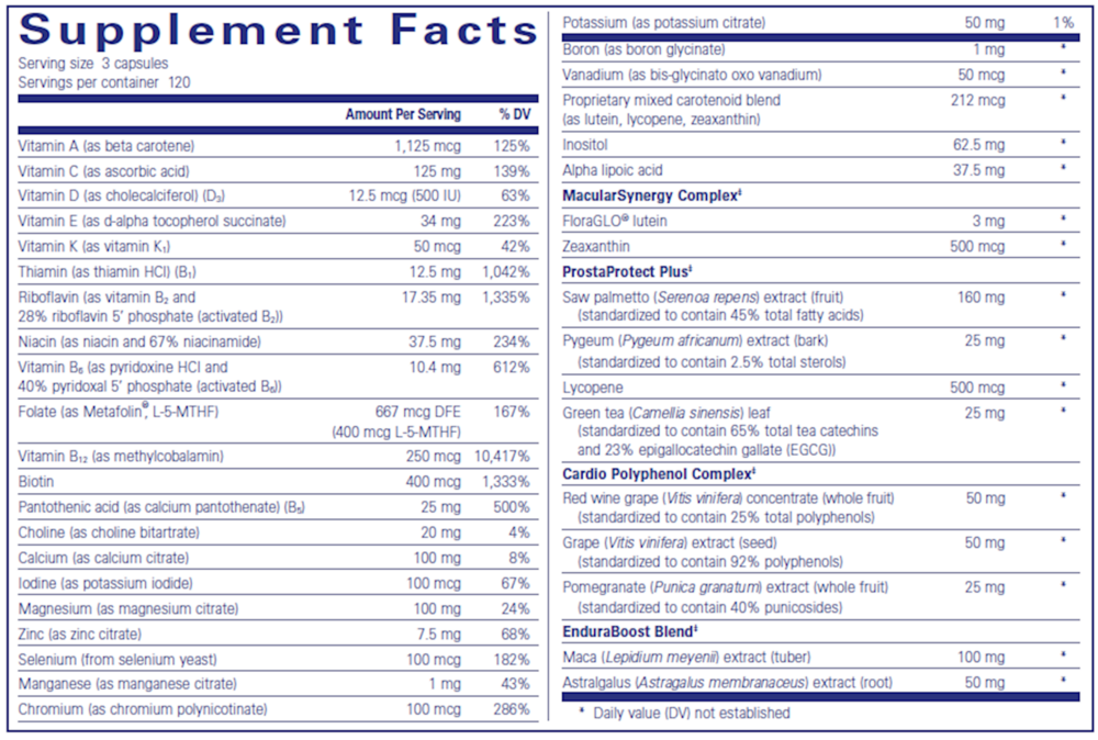 Men's Nutrients, 360 Capsules , Brand_Pure Encapsulations caps Emersons