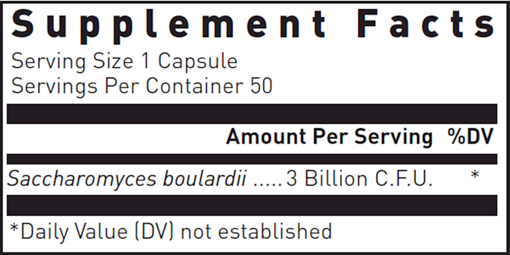 S.B.C.(Saccharomyces Boulardii), 50 Capsules