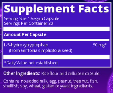 5-HTP 50mg, 30 capsules