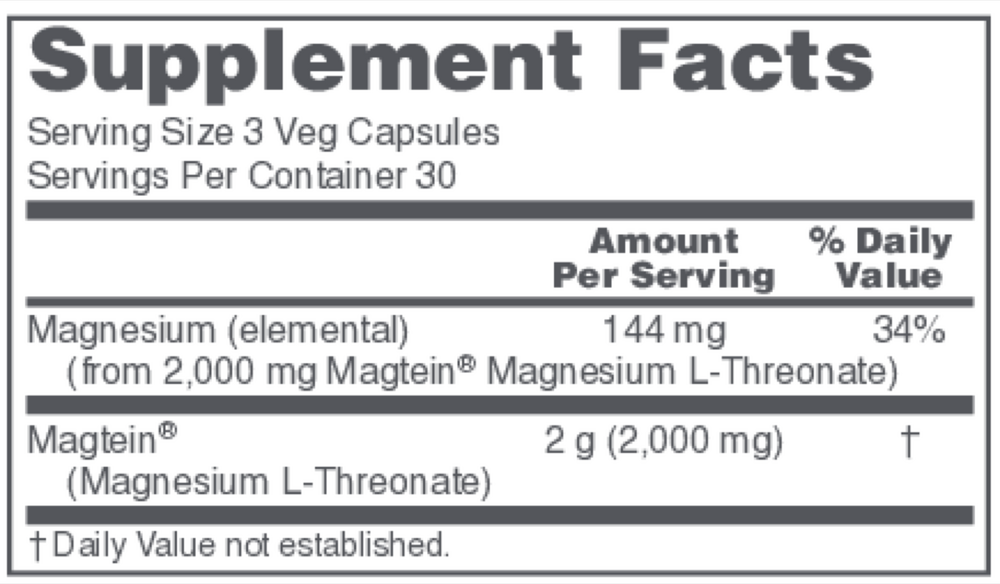 Magtein® (formerly ProtoSorb™ Magnesium), 90 Capsules , Brand_Protocol for Life Balance capsules Form_Capsules Requires Consultation Size_90 Capsules