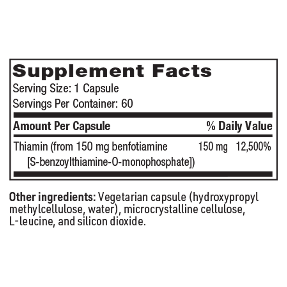 Benfotiamine, 60 Capsules