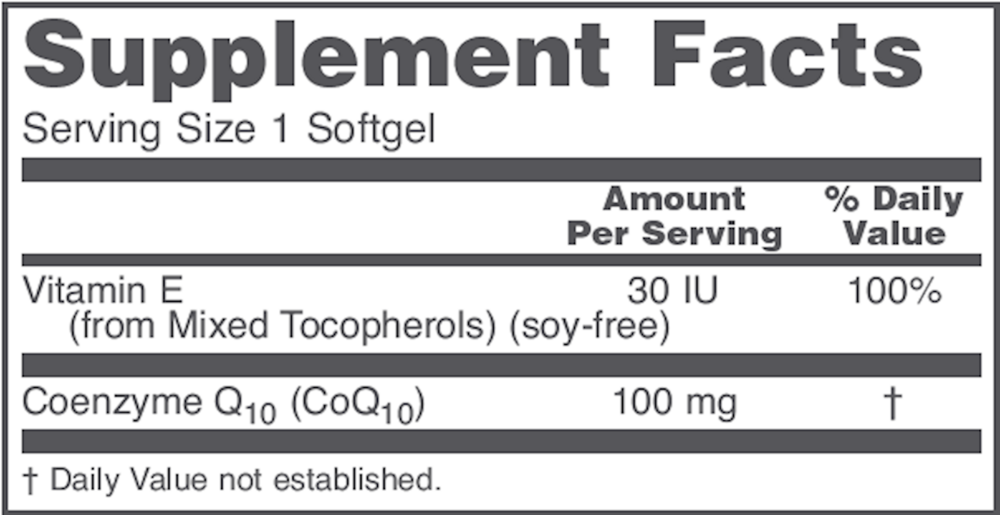 CoQ10 100mg, 90 Softgel Capsules , Brand_Protocol for Life Balance Form_Softgels Requires Consultation Size_90 Softgel Capsules softgels