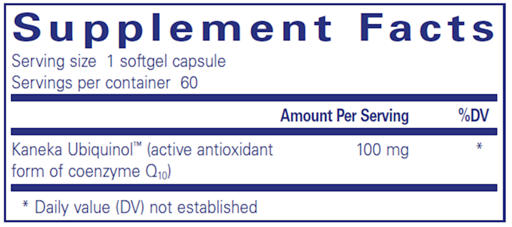 Ubiquinol-QH 100 mg , Pure