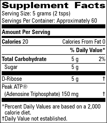 Peak ATP w/ D-Ribose, 309 Grams , Brand_Progressive Labs Form_Powder powder Requires Consultation Size_309 Grams