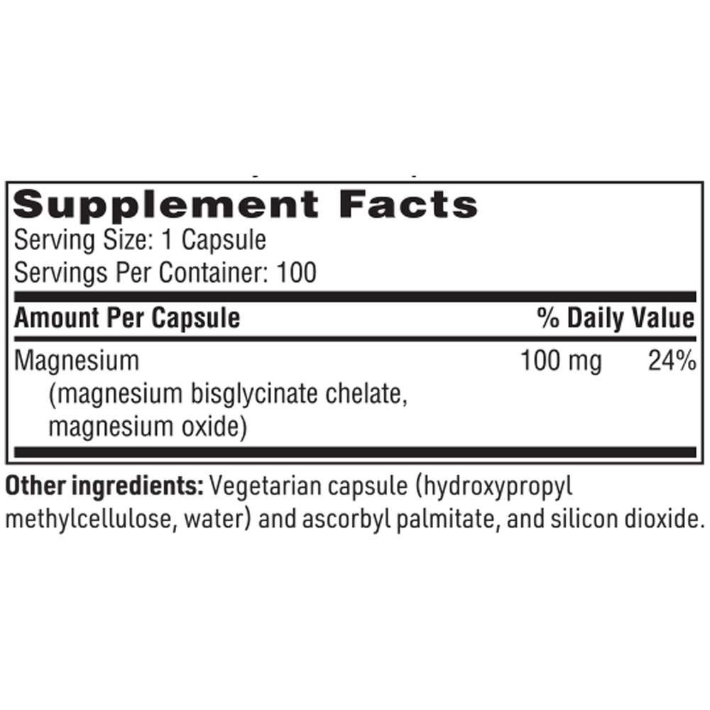 Magnesium Glycinate Complex, 100 Capsules