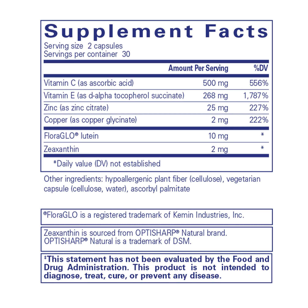 EyeProtect Basics, 60 Capsules , Brand_Pure Encapsulations caps Emersons