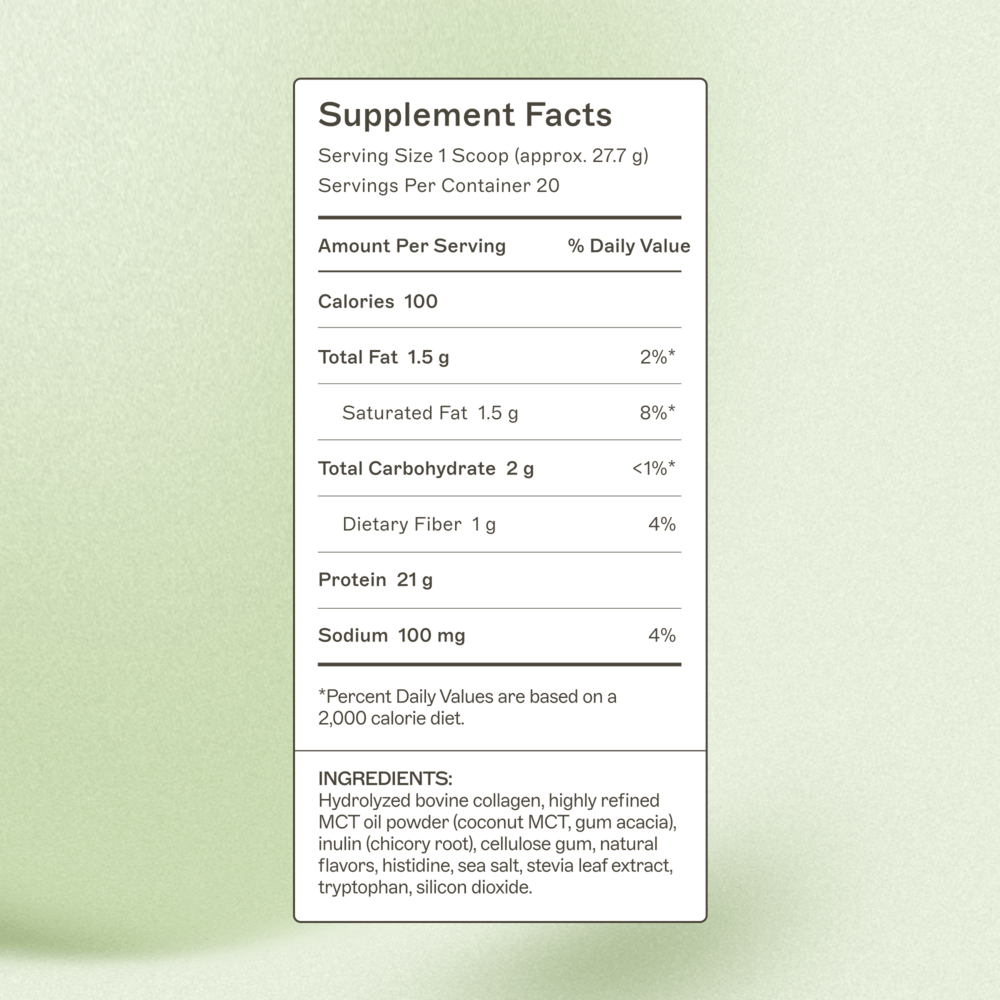 Amy Myers MD Paleo Protein Vanilla Bean - supplement facts