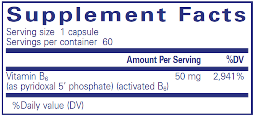 P5P 50, 60 Capsules , Brand_Pure Encapsulations Form_Capsules Requires Consultation Size_60 Capsules