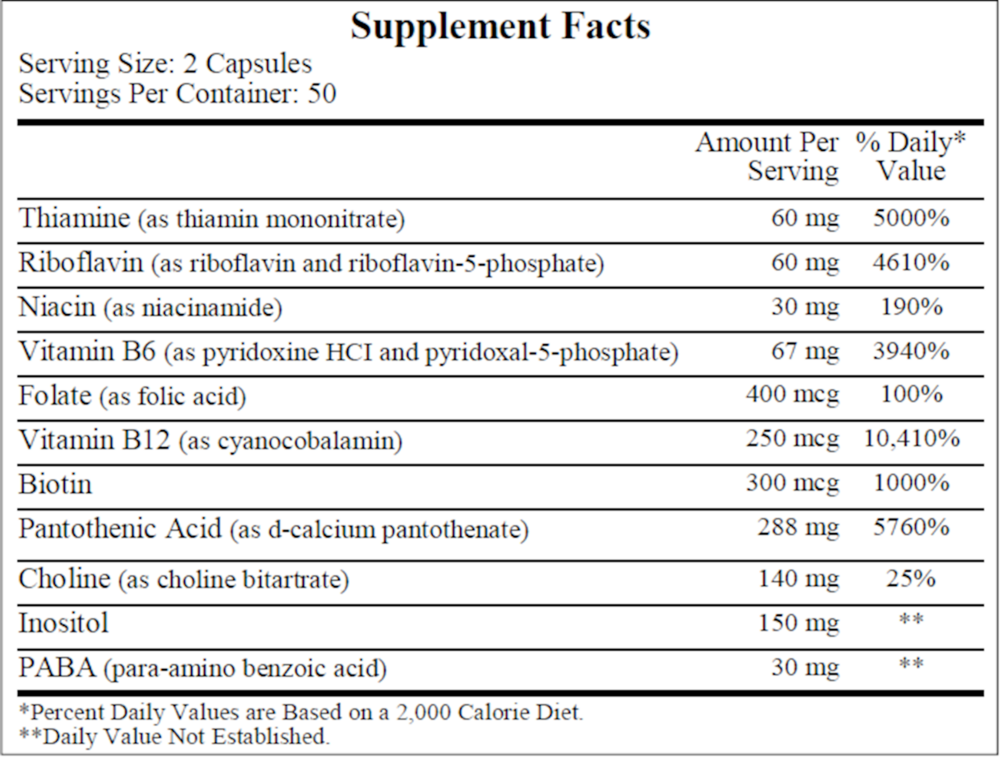 Co-Enzyme B Complex, 100 Capsules