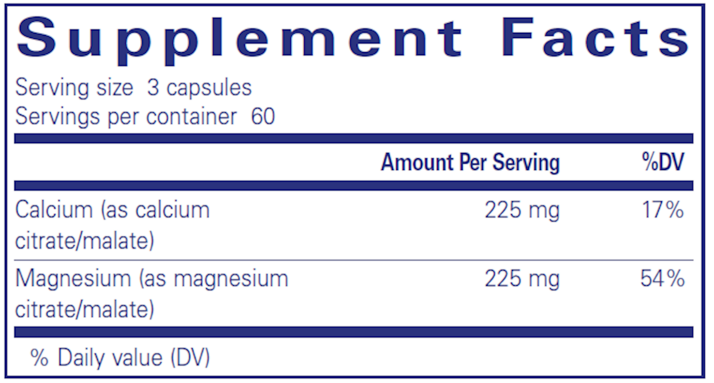 Calcium Mag (Citrate/Malate), 180 Capsules , Brand_Pure Encapsulations Form_Capsules Requires Consultation Size_180 Capsules
