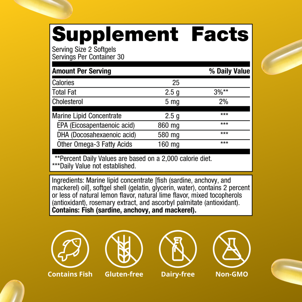 OmegaGenics® EPA-DHA 720, Lemon Flavor, 60 Softgels , Emersons Emersons-Alt Form_Softgels softgels