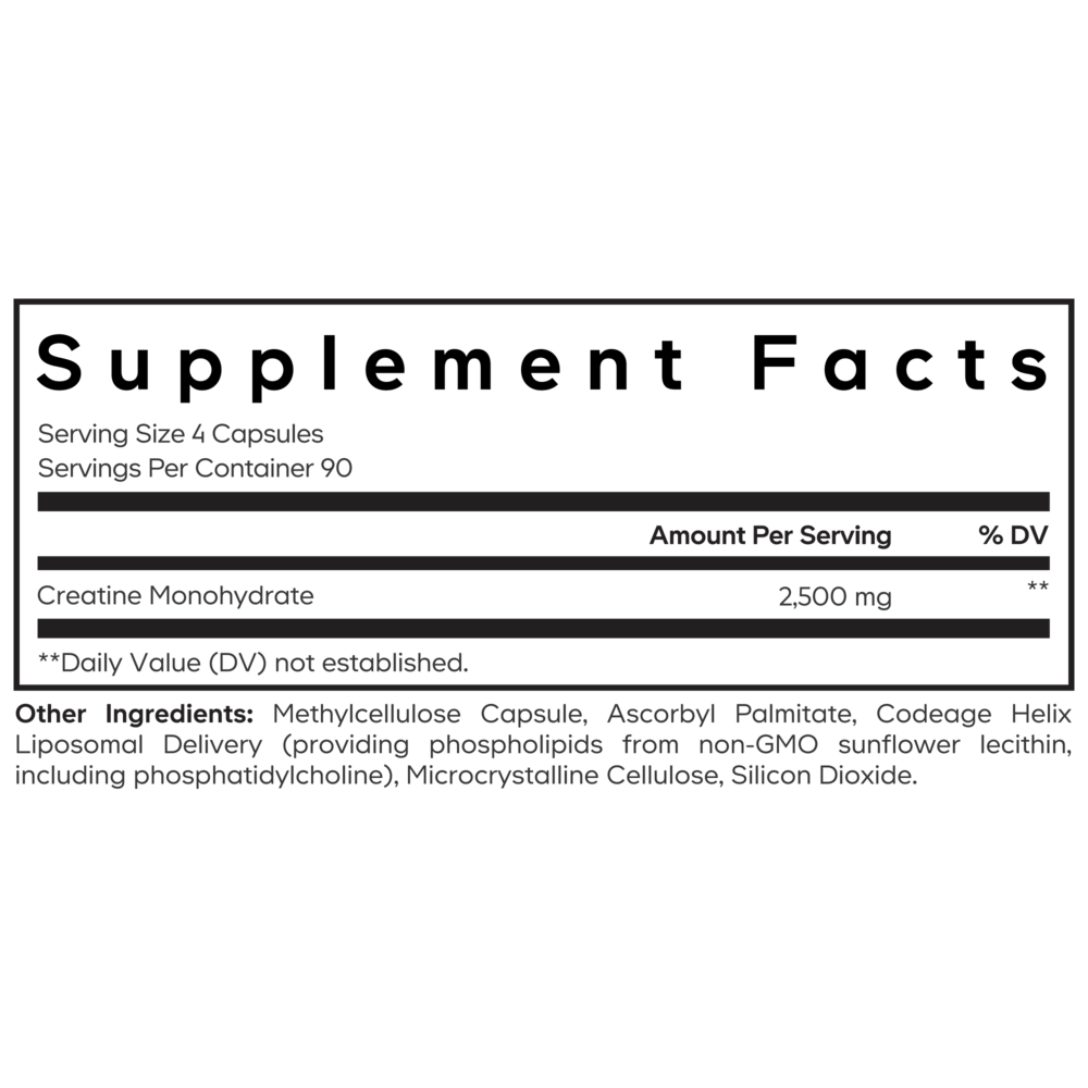 Liposomal Creatine Monohydrate Phospholipid Complex Capsules, 360 Capsules