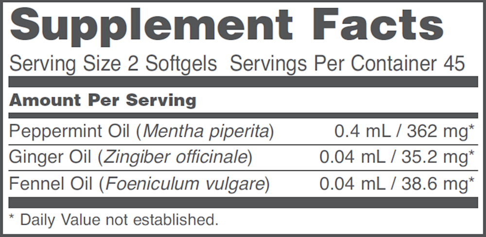 Peppermint Oil G.I., 90 Softgel Capsules , Brand_Protocol for Life Balance Form_Softgels Requires Consultation Size_90 Softgel Capsules softgels