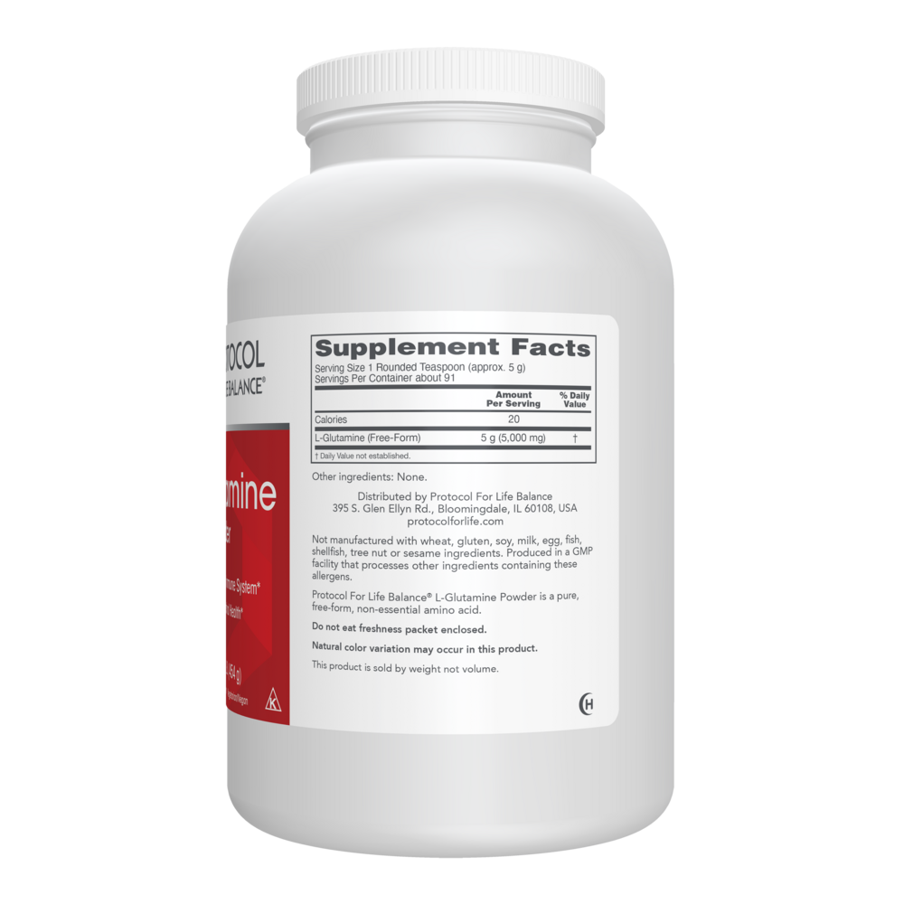 L-Glutamine Powder, 454 Grams , Brand_Protocol for Life Balance Form_Powder powder Requires Consultation Size_454 Grams