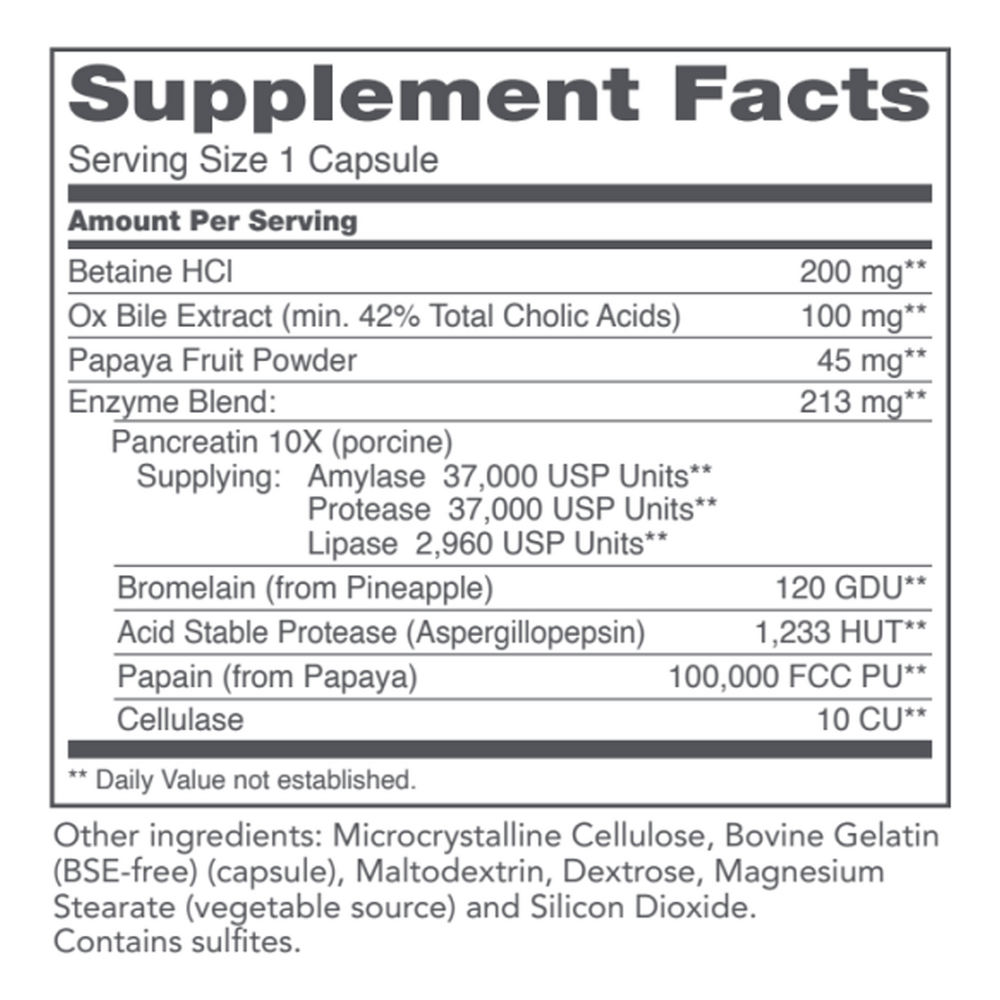 Enzymes-HCI, 120 Capsules , Brand_Protocol for Life Balance capsules Form_Capsules Requires Consultation Size_120 Capsules