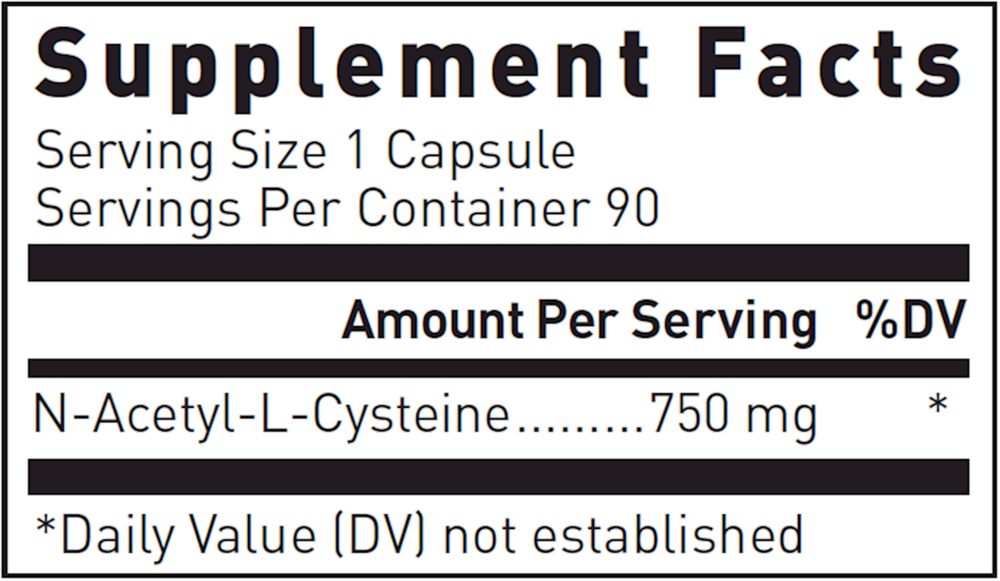 N-Acetyl-L-Cysteine 900 mg 90c, 90 Capsules