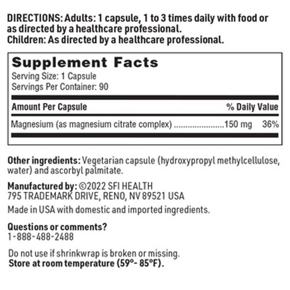 Magnesium Citrate, 90 Capsules