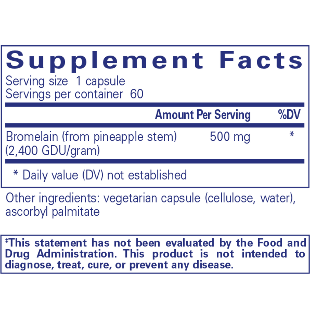 Bromelain 2400 500 mg , Pure