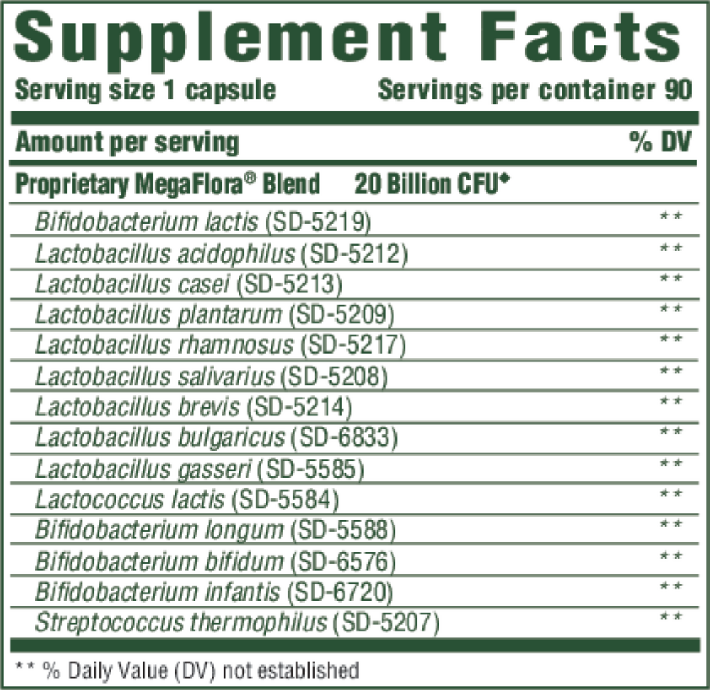 MegaFlora® Probiotic, 90 Capsules