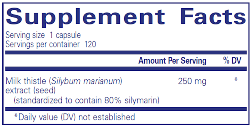 Silymarin, 120 Capsules , Brand_Pure Encapsulations caps Form_Capsules Not Emersons Size_120 Caps