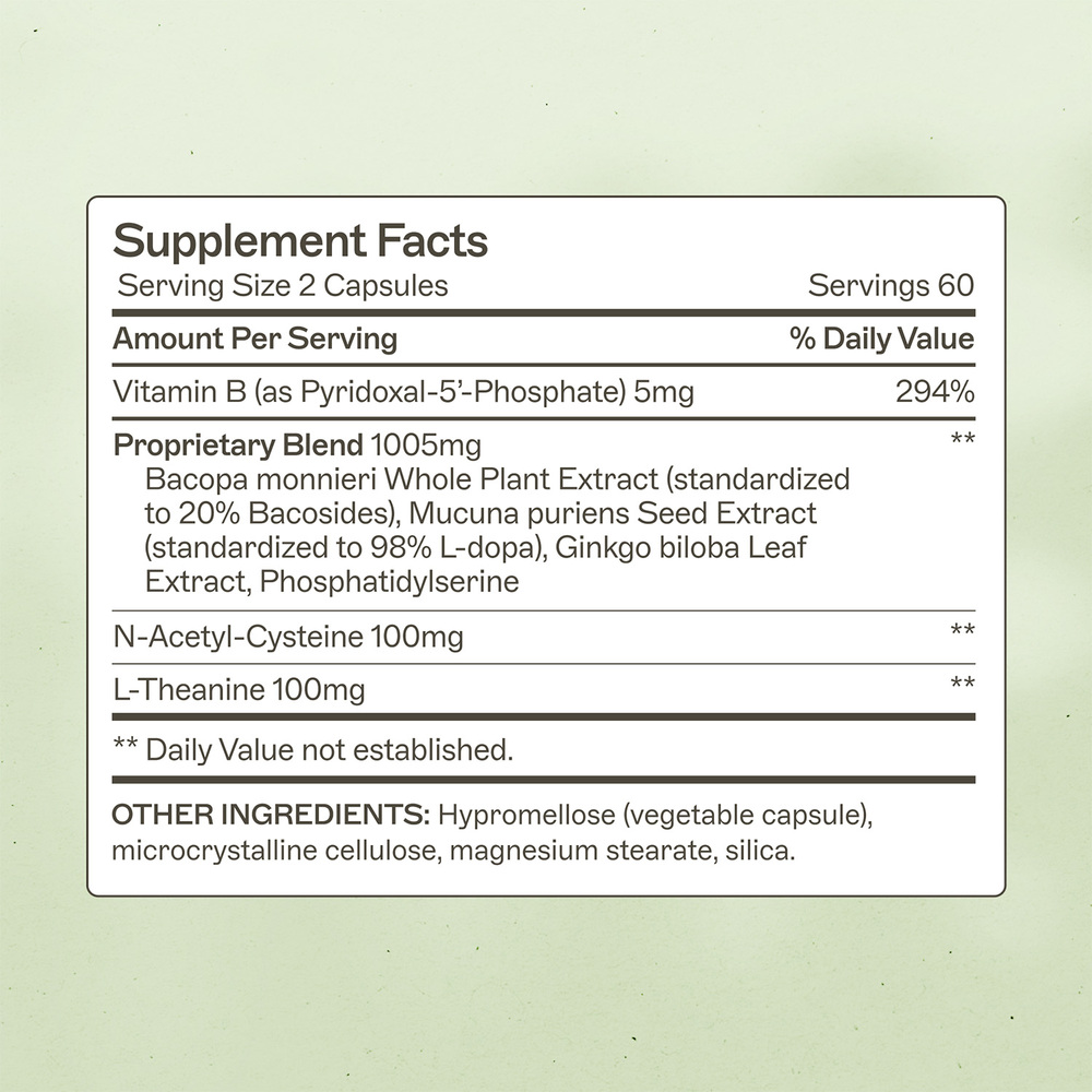 Amy Myers MD NeuroLive - supplement facts