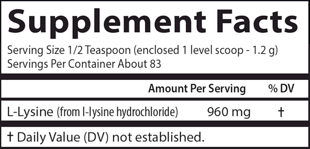 L-Lysine Amino Acid Powder, 100 g Powder