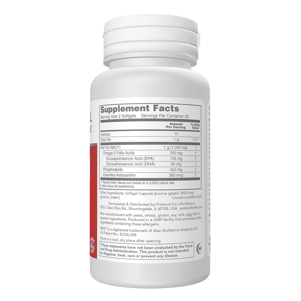 Krill Oil 500mg, 60 Softgel Capsules , Brand_Protocol for Life Balance Form_Softgels Requires Consultation Size_60 Softgel Capsules softgels