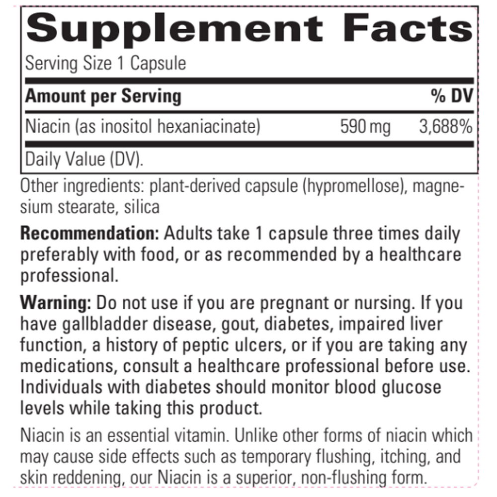 Niacin (Flush Free), 60 Capsules