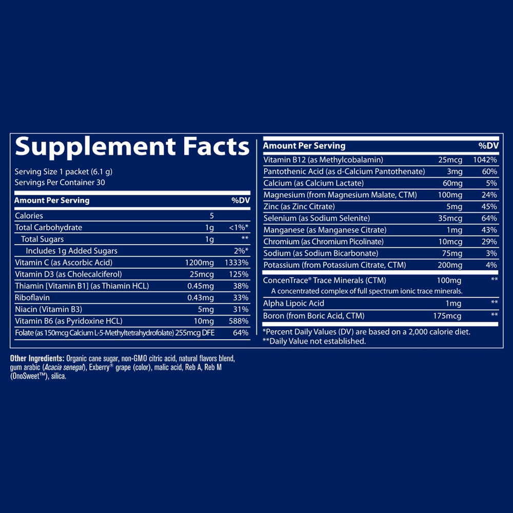 Electrolyte Stamina Power Pak - Non-GMO Pom-Blueberry, 30 Packets