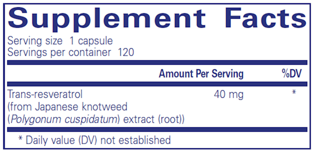 Resveratrol, 120 Capsules , Brand_Pure Encapsulations Form_Capsules Requires Consultation Size_120 Capsules