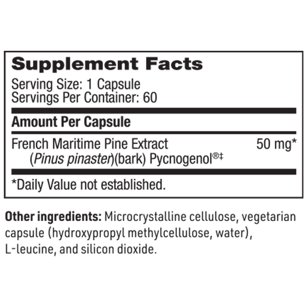 Pycnogenol® 50mg, 60 Capsules