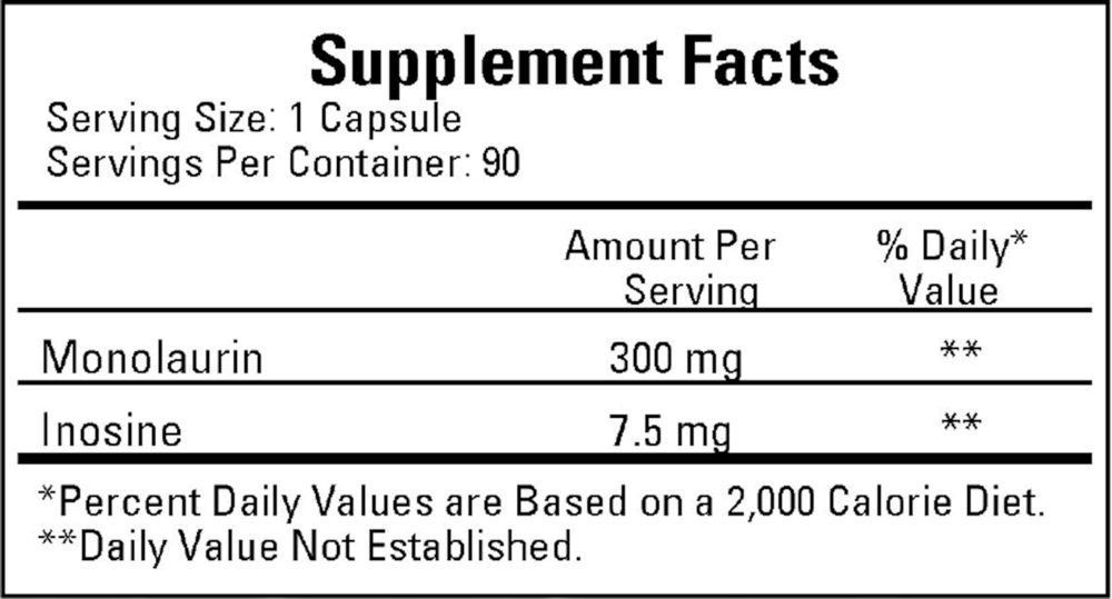 Monolaurin, 300 mg, 90 Capsules